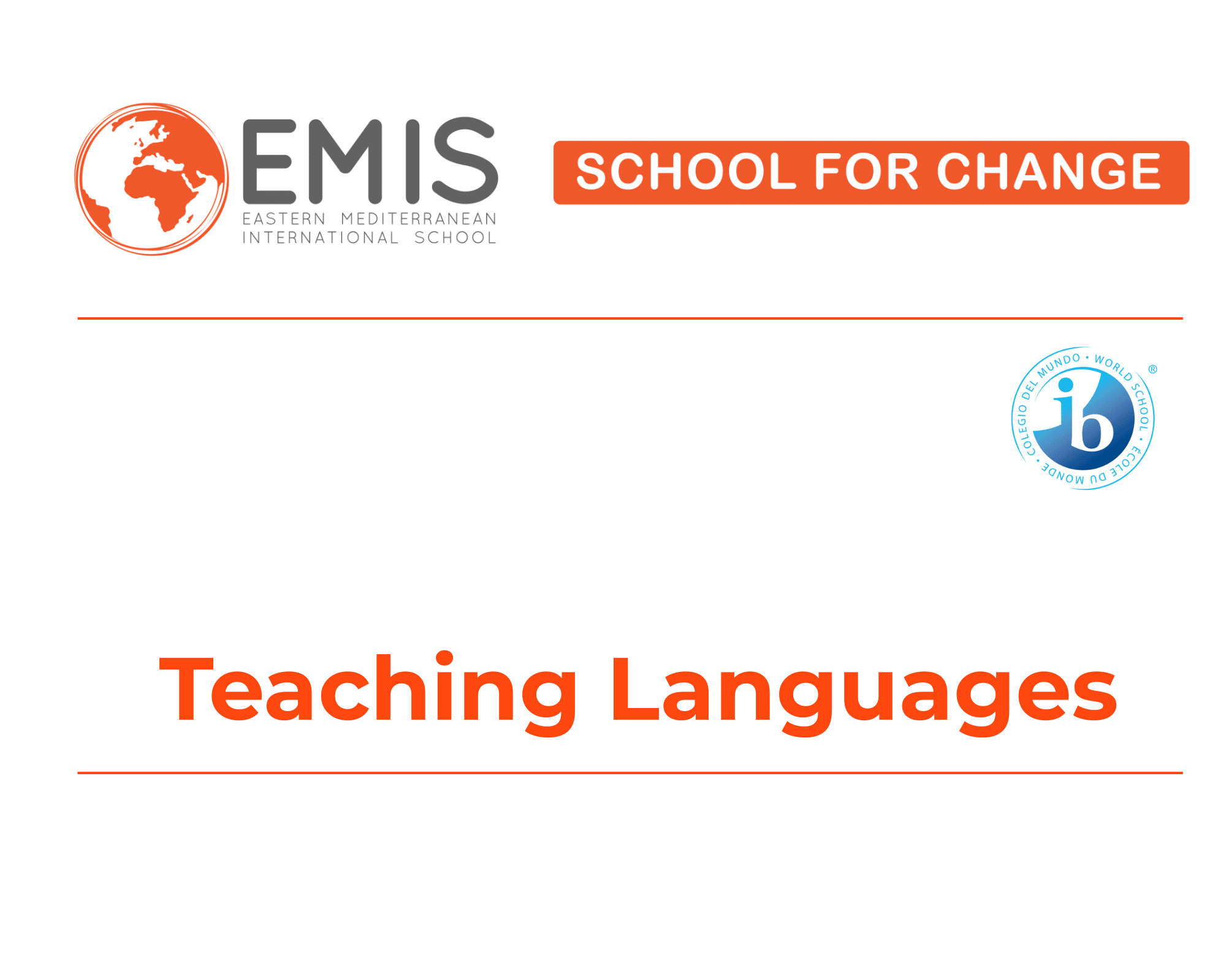 Teaching Languages